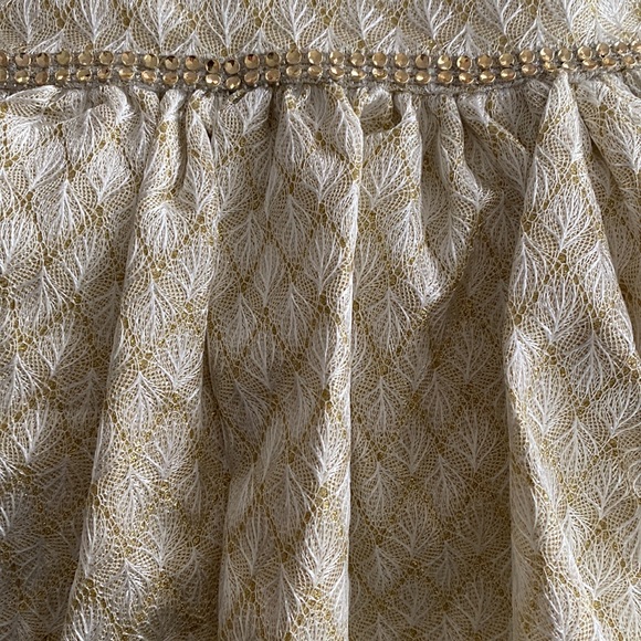 NWT Baby Girl Metallic Dress with Fur - Picture 4 of 4